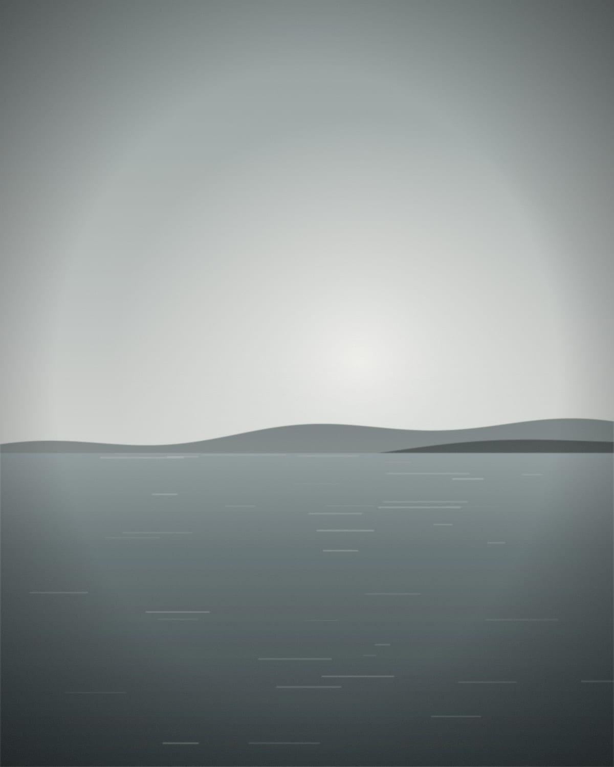 Night sky over a lit shoreline