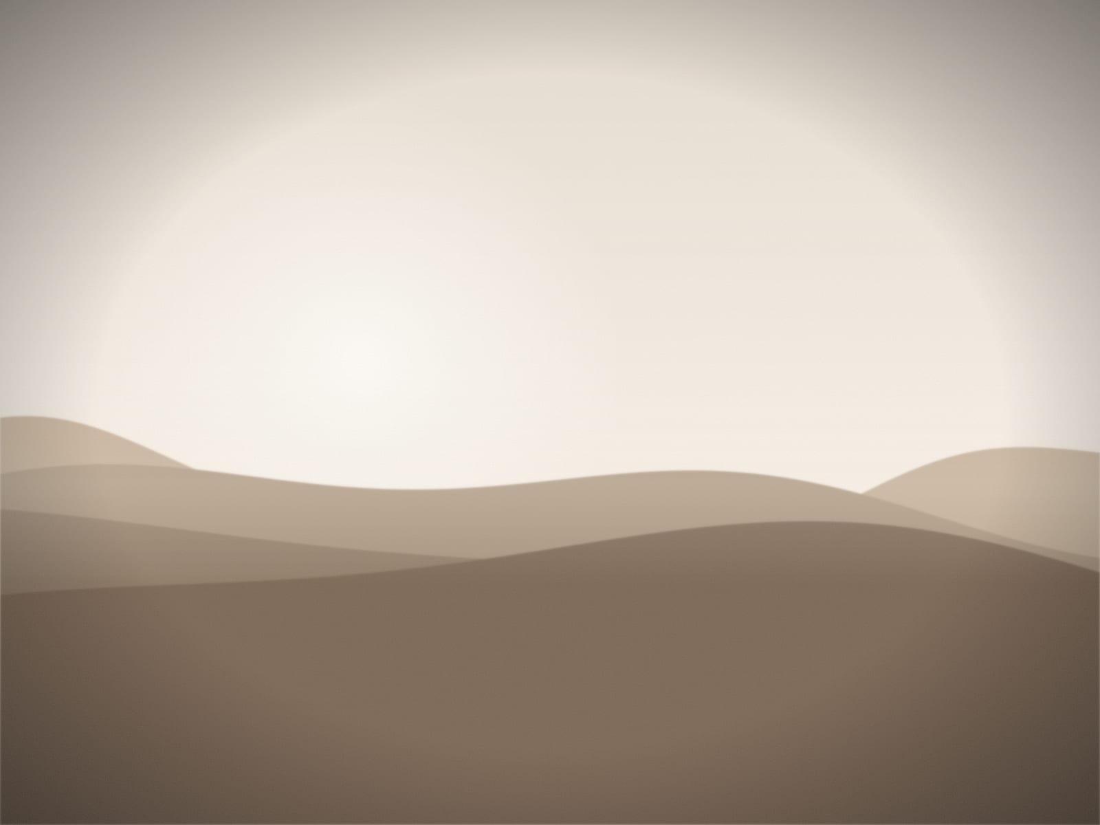 Linen-coloured hills at dusk