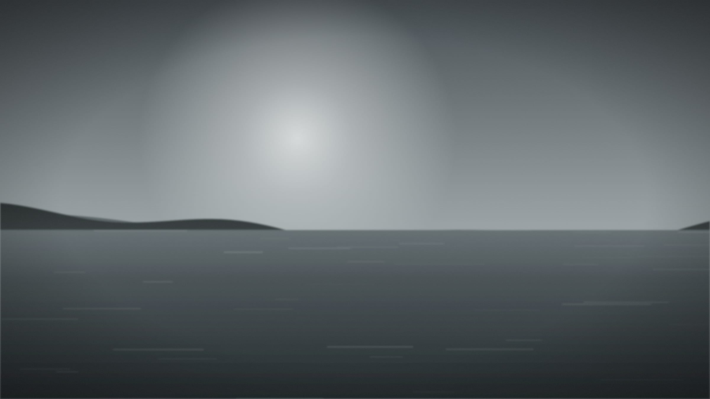 Storm light over a dark sea